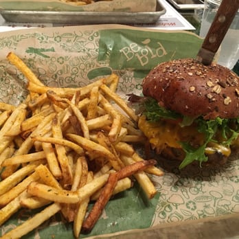Brome Modern Eatery - Cajun fries and veggie burger. - Burgers Near Me - Dearborn, Michigan