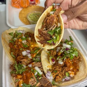 Mariscos El Sabroso - Tacos To Go (Carnitas and Chicharron). Lunch 10/31/2025 - Food Trucks Near Me - Westchester, California Mariscos El Sabroso - Tacos To Go (Carnitas and Chicharron). Lunch 10/31/2025 - Food Trucks Near Me - Westchester, California