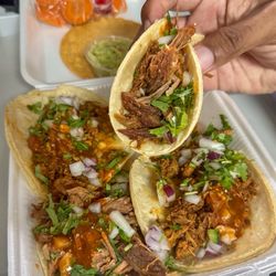Mariscos El Sabroso - Tacos To Go (Carnitas and Chicharron). Lunch 10/31/2025