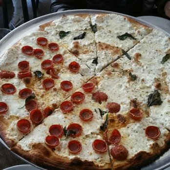Juliana's - White pizza half with pepperoni, yummy - Pizza Near Me - Brooklyn, New York Juliana's - White pizza half with pepperoni, yummy - Pizza Near Me - Brooklyn, New York