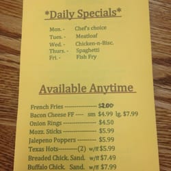 Cameron Mills Market - Specials and additional menu as of 12/14/14