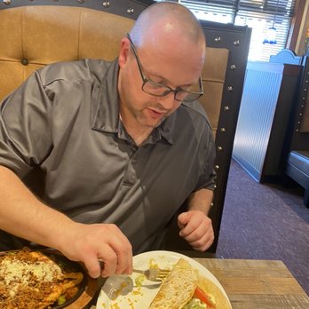 Plaza Mexico - My husband getting down on his quesadillas - Mexican Near Me - Bell Air, Maryland