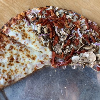 Mountain Mike's Pizza - Half cheese, half custom. Forgot to take a pic before eating - Pizza Near Me - Clovis, California Mountain Mike's Pizza - Half cheese, half custom. Forgot to take a pic before eating - Pizza Near Me - Clovis, California