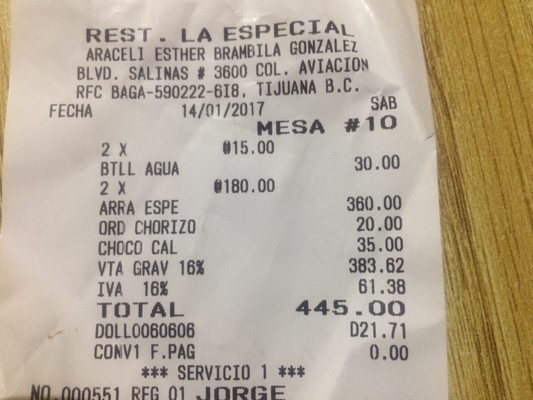 RESTAURANT LA ESPECIAL by null