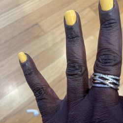 You can still see the previous color of white around my finger nails. Poor Poor Poor .