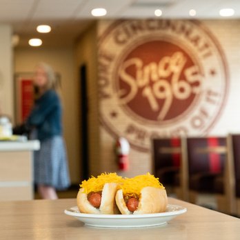 Gold Star Chili - two hot dogs on a plate - Fast Food Near Me - Dayton, Ohio Gold Star Chili - two hot dogs on a plate - Fast Food Near Me - Dayton, Ohio