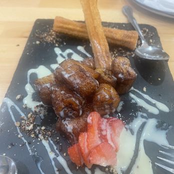 Santo Fish Restaurant - Churro with plátano macho and lechera - Seafood Near Me - Pico Rivera, California Santo Fish Restaurant - Churro with plátano macho and lechera - Seafood Near Me - Pico Rivera, California