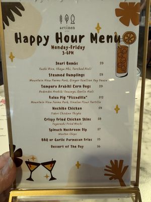 Menu photo 6 Artizen Honolulu, HI