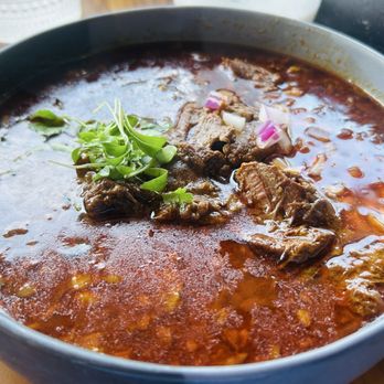 Pradera Brunch - Birria Plate with Consomme (~$20 | tender beef, big portion) - Breakfast & Brunch Near Me - Costa Mesa, California