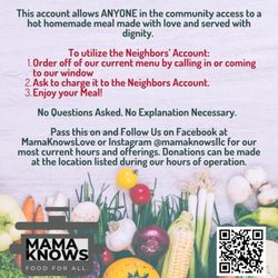 Mama Knows - **CURRENTLY OFFERING NEIGHBORS' ACCOUNT**