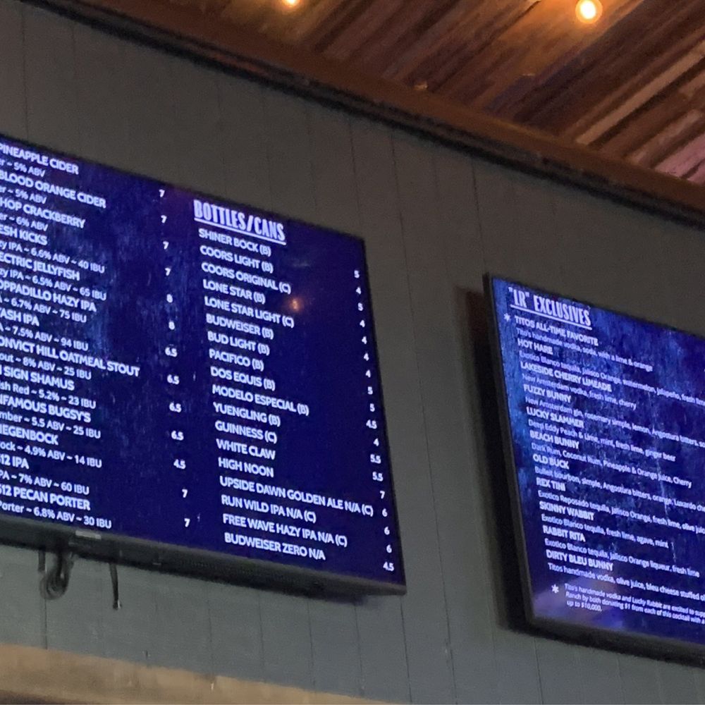 Beer menu Beer menu