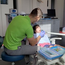 Cosmic Smiles Pediatric Dentistry - This girl has never climbed up in the chair & opened her mouth like this. I was shocked! She is proof that this is the best dentist.