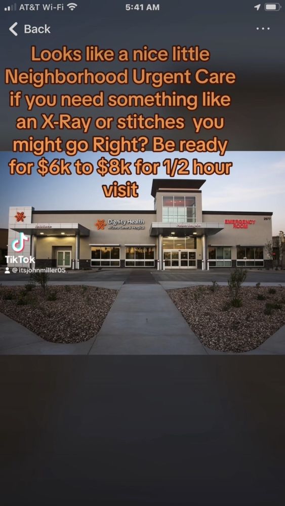 Emergency Room at Arizona General Hospital - Mesa, AZ - patient advocate in Mesa, AZ