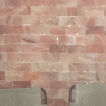Himalayan Salt Cave - A wall made from cut salt bricks. - Reflexology Near Me - Boyertown, Pennsylvania