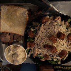 Old Town Smokehouse - 6 OZ brisket with potato salad and smoked caesar salad