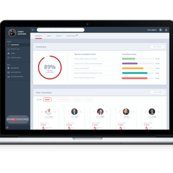 Neutrino Design - Custom dashboard web app design for a compliance application.