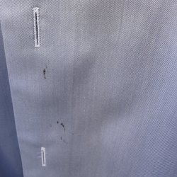 Eunice Tailors & Cleaners - Stains that they didn't even try to remove.