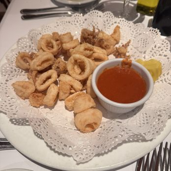 Celestino Restaurant - CALAMARI FRITTI CON SALSA AL POMODORO E OLIVE TRAPANESI - Italian Near Me - Pasadena, California