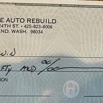 Showcase Collision Specialists - Small Claims Judgment Check - they had to pay up! - Body Shops Near Me - Kirkland, Washington Showcase Collision Specialists - Small Claims Judgment Check - they had to pay up! - Body Shops Near Me - Kirkland, Washington