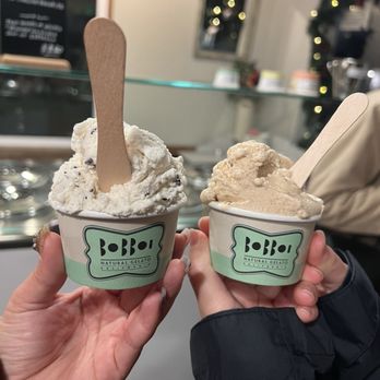 Bobboi Natural Gelato - Left is stracciatella - Gelato Near Me - La Jolla, California Bobboi Natural Gelato - Left is stracciatella - Gelato Near Me - La Jolla, California