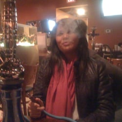 Laura T. lookin' hot while blowing smoke at Tarbouch