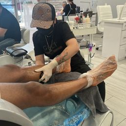 Hot Stone Pedicure.