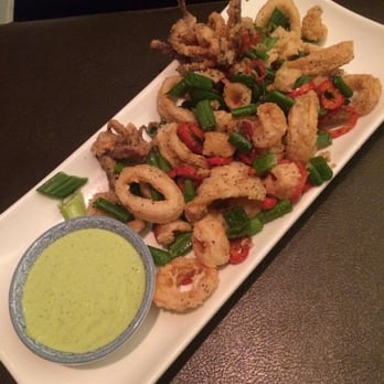 AnQi Bistro - Salt and pepper calamari with Thai basil aioli sauce - Asian Fusion Near Me - Costa Mesa, California AnQi Bistro - Salt and pepper calamari with Thai basil aioli sauce - Asian Fusion Near Me - Costa Mesa, California
