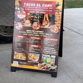 Tacos El Dany - Menu - Tacos Near Me - New Braunfels, Texas Tacos El Dany - Menu - Tacos Near Me - New Braunfels, Texas