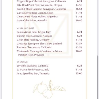 The Moderne - Wine list - Tapas/Small Plates Near Me - Orlando, Florida