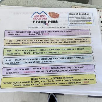 Fried Pie Shack - Menu - Desserts Near Me - Oklahoma City, Oklahoma