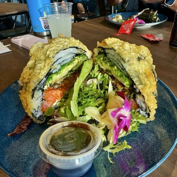 Wave Sushi - Crunch wrap supreme, ponzu sauce - Asian Fusion Near Me - Maitland, Florida