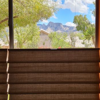 Desert Window Wear - Lovely way to cool the room and still enjoy a view. We didn't want full black-outs, so opted for next closest option. Perfection! - Shades & Blinds Near Me - Tucson, Arizona