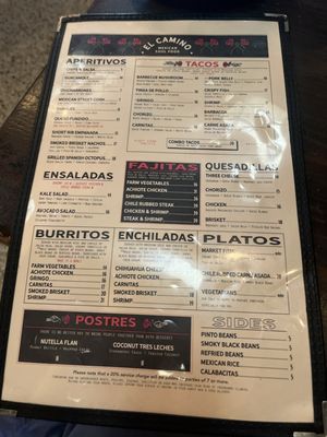 Menu photo 5 El Camino Fort Lauderdale, FL Menu photo 5 El Camino Fort Lauderdale, FL