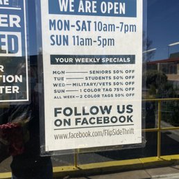 Hours and discount days Hours and discount days