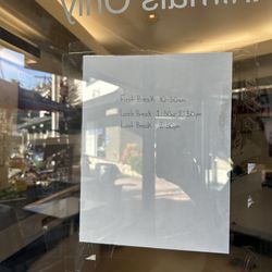 US Post Office - Here are the hours. Only one person works there and she deserves a break