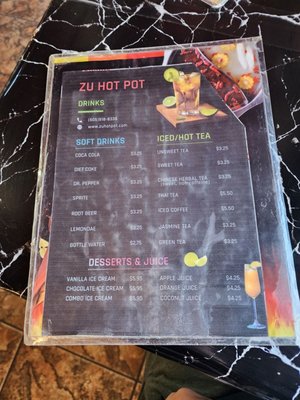 Menu photo 3 Zu Hot Pot Albuquerque, NM