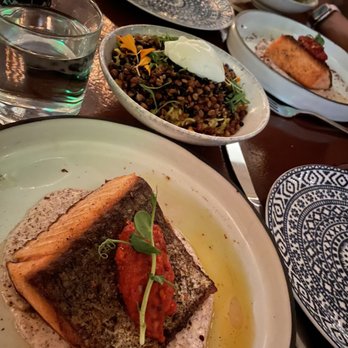 Byblos Miami - Atlantic Salmon & Persian Kale Rice - Mediterranean Near Me - Miami Beach, Florida Byblos Miami - Atlantic Salmon & Persian Kale Rice - Mediterranean Near Me - Miami Beach, Florida