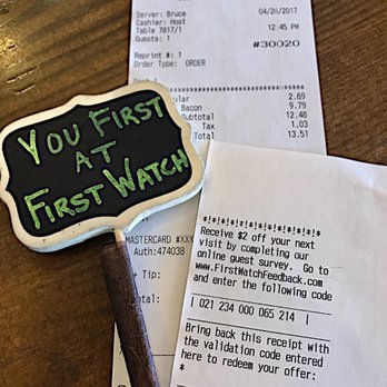 First Watch - Let's see - egg, bacon, one pancake, and coffee = $13.51. Okey-dokey. - Breakfast & Brunch Near Me - Austin, Texas