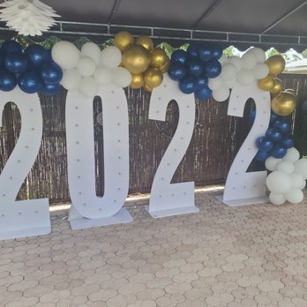 Elegant Party Services - Marquee numbers with Balloon Design - Party Supplies Near Me Elegant Party Services - Marquee numbers with Balloon Design - Party Supplies Near Me