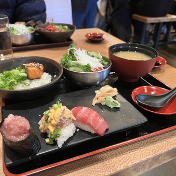 SUSHI-SAN - tuna trio and salmon rice - Sushi Bars Near Me - Chicago, Illinois