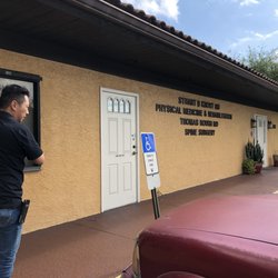 Outside of his Port St. Lucie clinic.