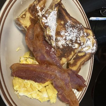 Johnny B's Restaurant - French Toast with bacon and side of scrambled egg. - American Near Me - Truth Or Consequences, New Mexico Johnny B's Restaurant - French Toast with bacon and side of scrambled egg. - American Near Me - Truth Or Consequences, New Mexico