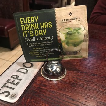 Houlihan's - Drink specials advertisement. Not exactly clean looking - Bars Near Me - Paramus, New Jersey