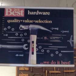 Appropriate posters hanging add o the hardware ambience.