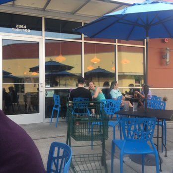 Laughing Planet - Dining outside on this beautiful day! - New American Near Me - Eugene, Oregon