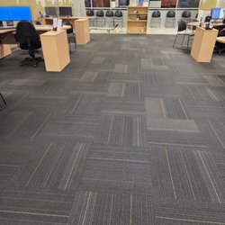 Platinum Elite Steam Cleaning - Before cleaning commercial commercial carpet tiles..