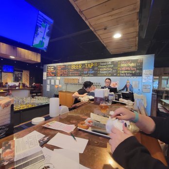 Versailles Brewing - Bar with tap list on the wall - Brewpubs Near Me - Versailles, Kentucky