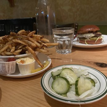 Butterjoint - Fries w/ aioli, fancy burger, marinated cucumber salad. - Bars Near Me - Pittsburgh, Pennsylvania Butterjoint - Fries w/ aioli, fancy burger, marinated cucumber salad. - Bars Near Me - Pittsburgh, Pennsylvania