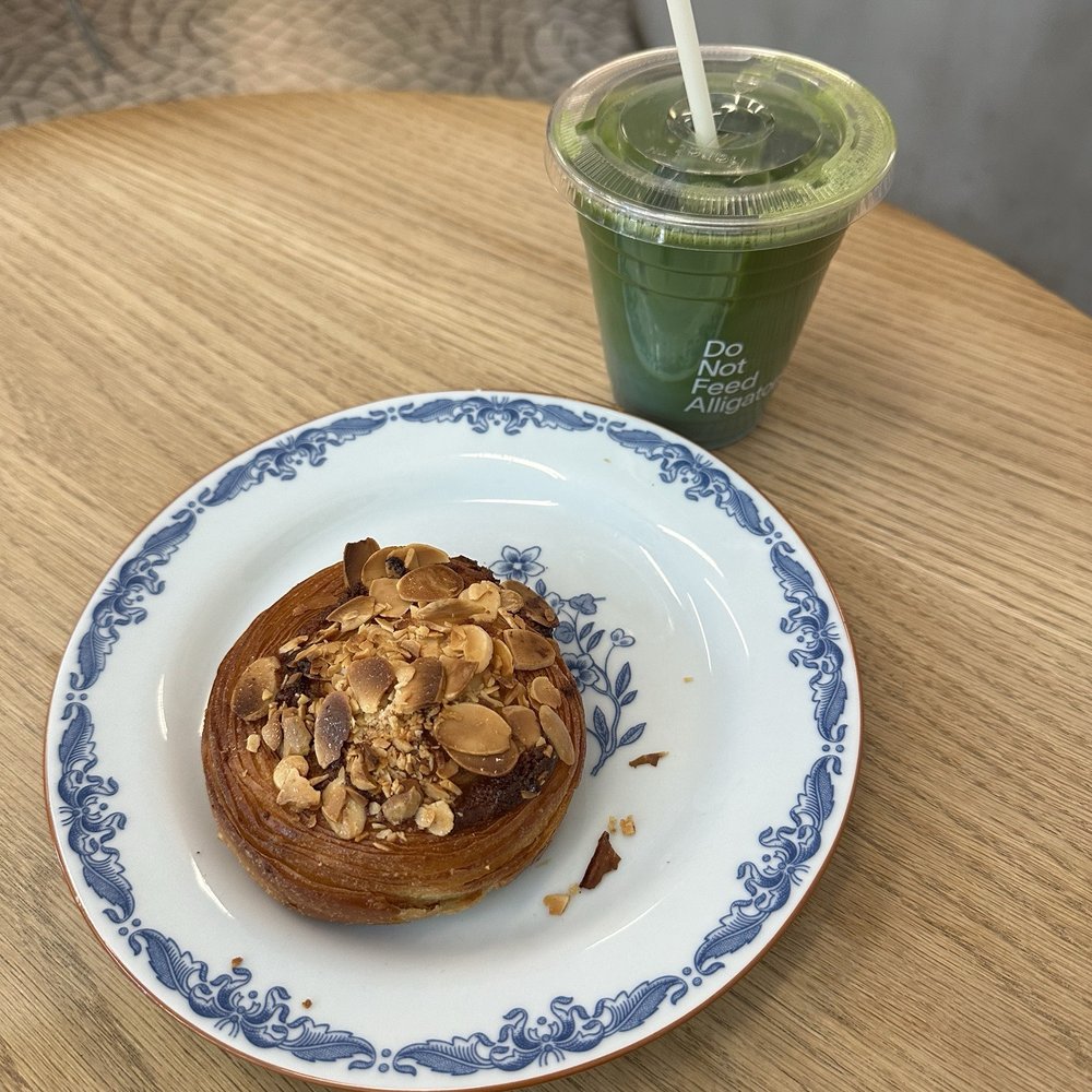 Do Not Feed Alligators - Almond crossiant & blueberry matcha - Bookstores Near Me - New York, New York Do Not Feed Alligators - Almond crossiant & blueberry matcha - Bookstores Near Me - New York, New York