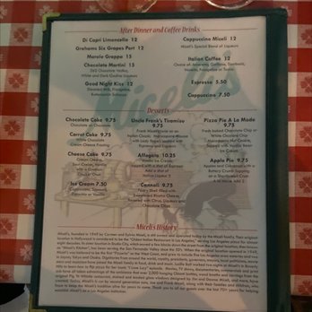Miceli's - Italian Near Me - Los Angeles, California